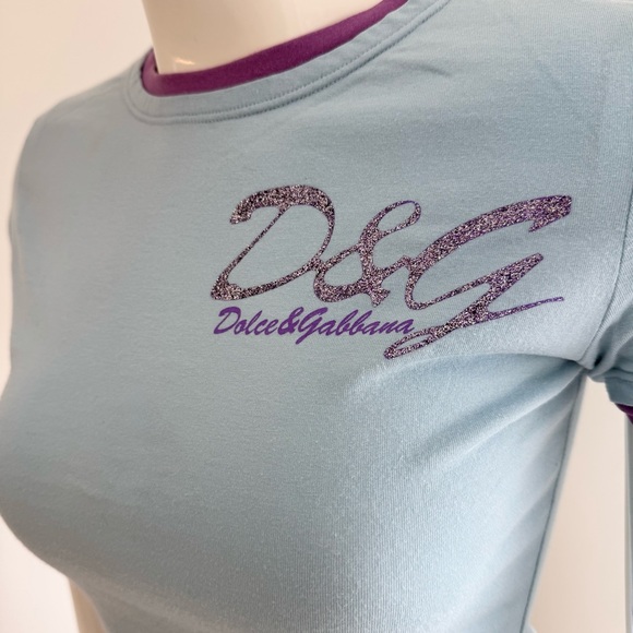 Authentic light blue dolce&gabbana D&G graphic tshirt - Picture 4 of 7